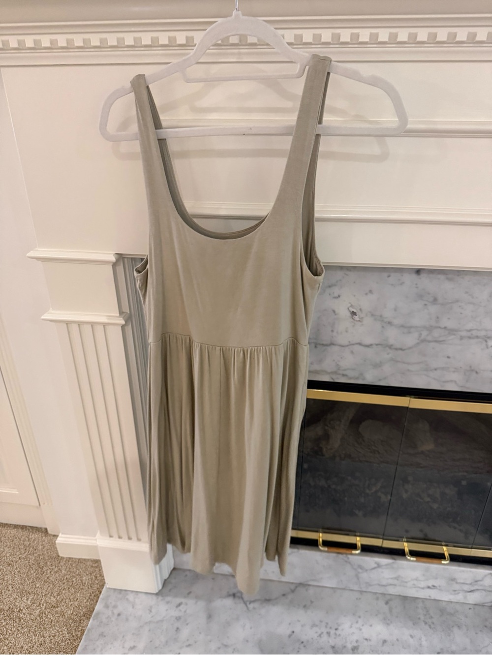 a new day Sleeveless Scoop-Neck Swing Dress in Taupe
